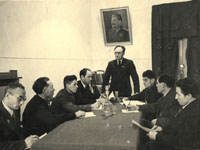 Бабинцев ведет совещание деканов (1949 год)